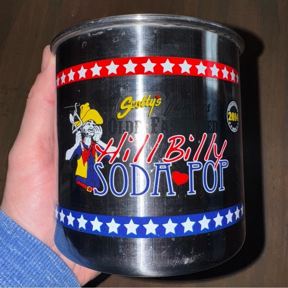 Scotty’s Famous Old Fashioned Hillbilly Soda Pop Metal Mug 2014 NY State Fair